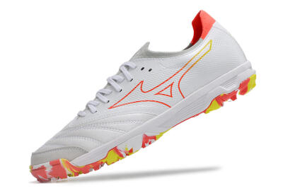 Mizuno Morelia Neo TF Low-Tops Soccer Shoes - White/Red/Yellow