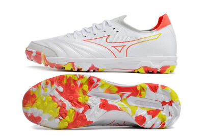 Mizuno Morelia Neo TF Low-Tops Soccer Shoes - White/Red/Yellow
