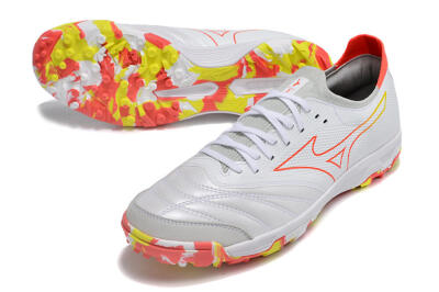 Mizuno Morelia Neo TF Low-Tops Soccer Shoes - White/Red/Yellow