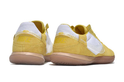 Nike Street Gato IC Low-Tops Soccer Shoes - White/Yellow/Brown