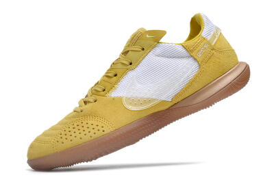 Nike Street Gato IC Low-Tops Soccer Shoes - White/Yellow/Brown