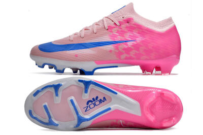 Nike Air Zoom Mercurial Vapor 15 Elite FG Low-Tops Soccer Cleats - Beige/Pink/Blue