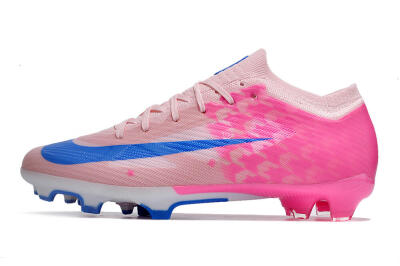Nike Air Zoom Mercurial Vapor 15 Elite FG Low-Tops Soccer Cleats - Beige/Pink/Blue