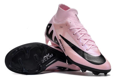 Nike Air Zoom Mercurial Superfly 9 Elite FG High-Tops Soccer Cleats - Pink/Black