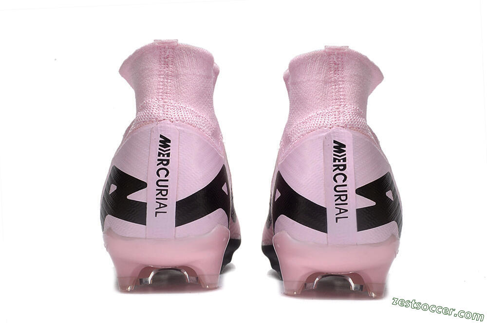 Nike Air Zoom Mercurial Superfly 9 Elite FG High-Tops Soccer Cleats - Pink/Black 5