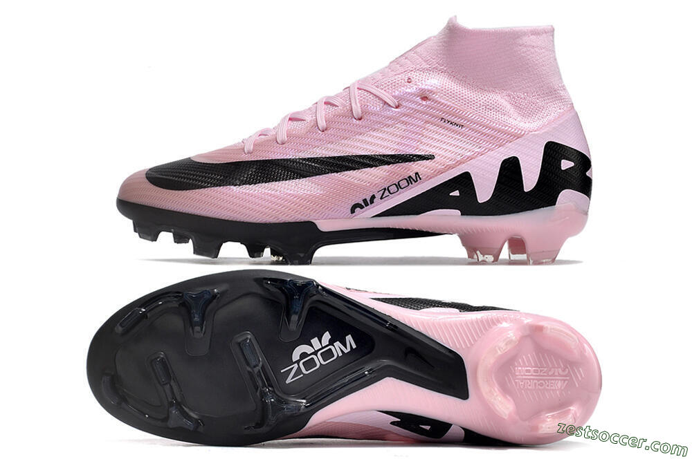 Nike Air Zoom Mercurial Superfly 9 Elite FG High-Tops Soccer Cleats - Pink/Black 1
