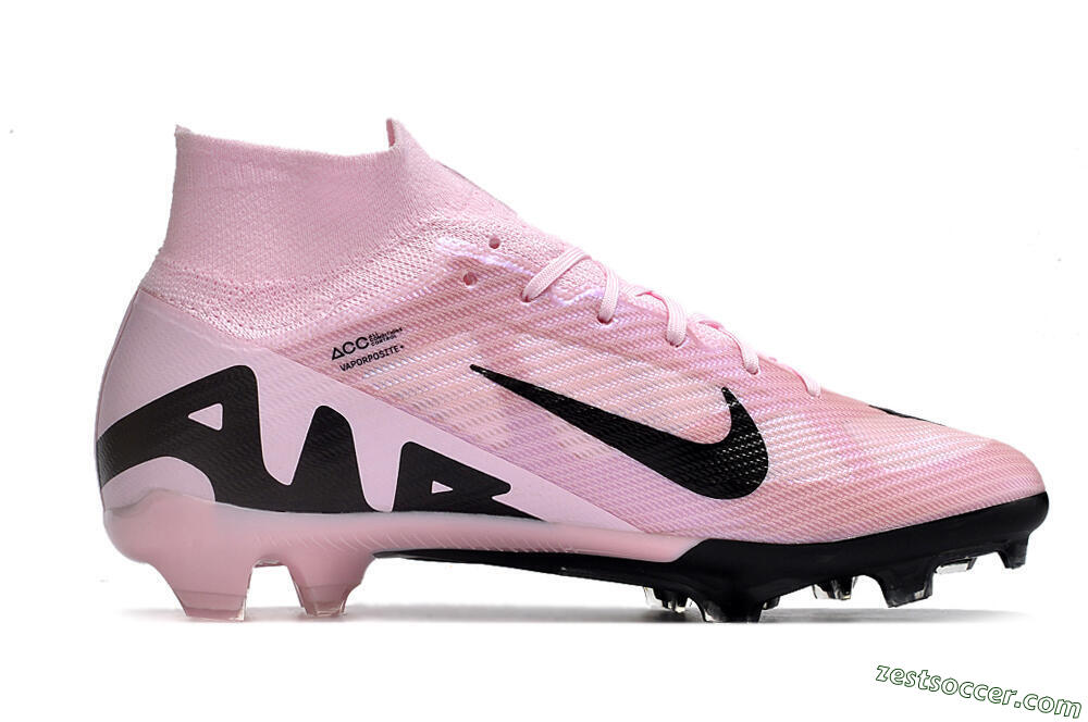 Nike Air Zoom Mercurial Superfly 9 Elite FG High-Tops Soccer Cleats - Pink/Black 4