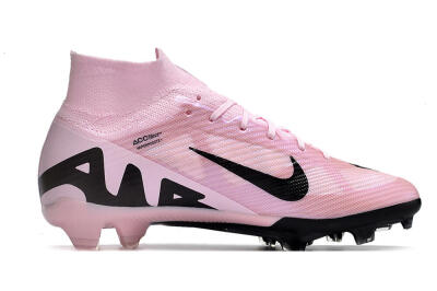 Nike Air Zoom Mercurial Superfly 9 Elite FG High-Tops Soccer Cleats - Pink/Black