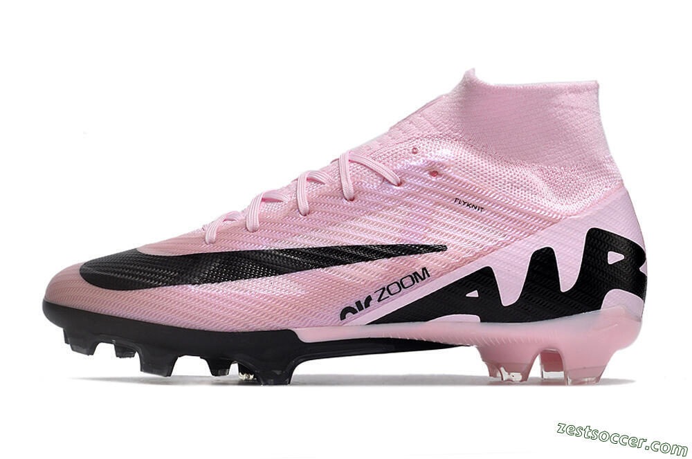 Nike Air Zoom Mercurial Superfly 9 Elite FG High-Tops Soccer Cleats - Pink/Black 2