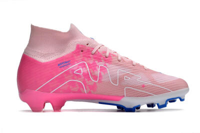 Nike Air Zoom Mercurial Superfly 9 Elite FG High-Tops Soccer Cleats - Pink/Blue/White