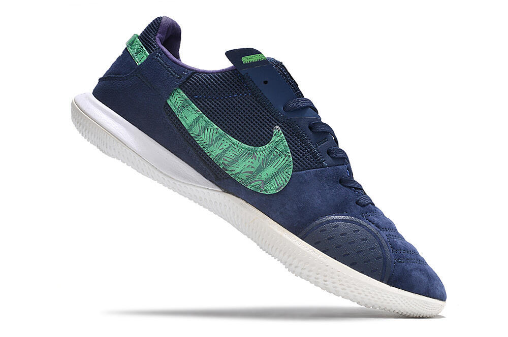 Nike Street Gato IC Low-Tops Soccer Shoes - Blue/Green/White 4