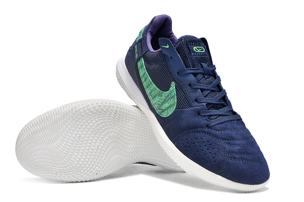 Nike Street Gato IC Low-Tops Soccer Shoes - Blue/Green/White 3
