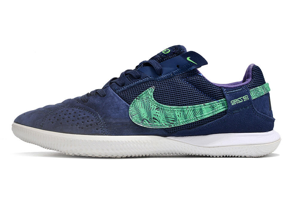Nike Street Gato IC Low-Tops Soccer Shoes - Blue/Green/White 2
