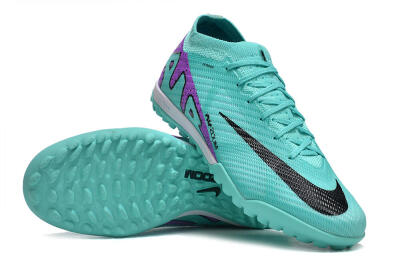 Nike Air Zoom Mercurial Vapor 15 Elite TF Low-Tops Soccer Shoes - Turquoise/Black/White/Purple
