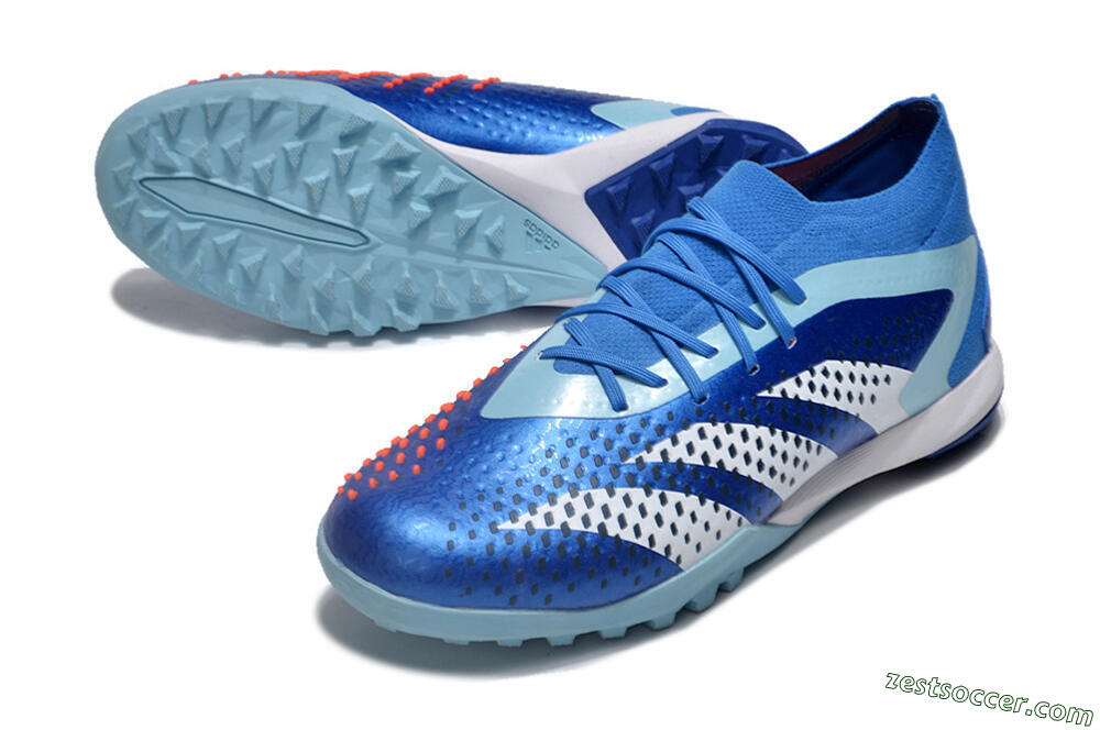 Adidas Predator Accuracy.1 TF High-Tops Soccer Shoes - Blue/White/Orange 3