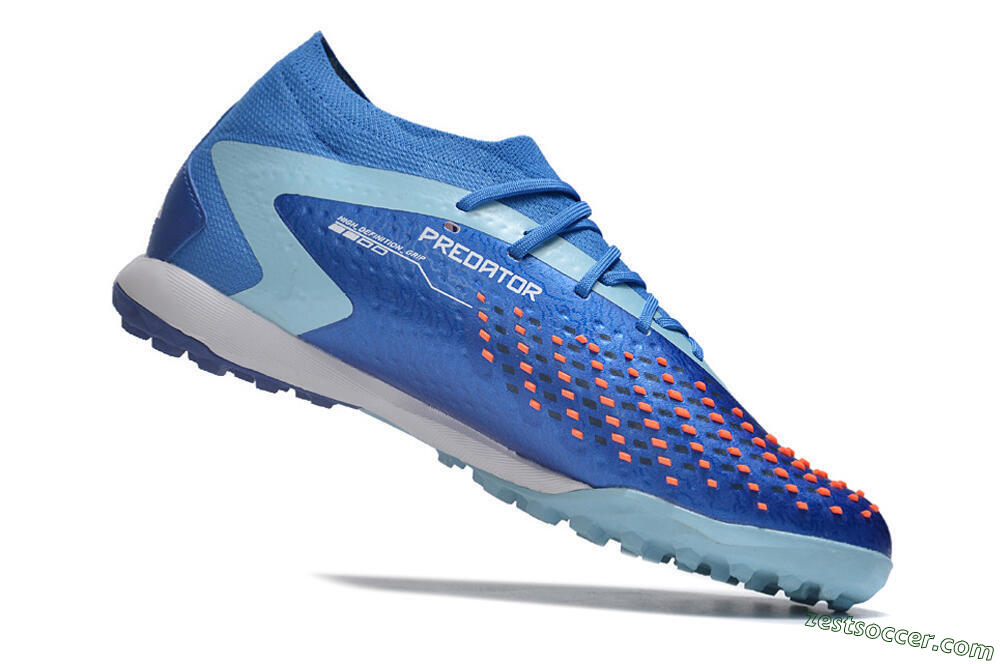 Adidas Predator Accuracy.1 TF High-Tops Soccer Shoes - Blue/White/Orange 4