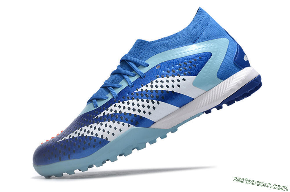 Adidas Predator Accuracy.1 TF High-Tops Soccer Shoes - Blue/White/Orange 5