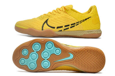 Nike React Gato IC Low-Tops Soccer Shoes - Yellow/Black/Brown