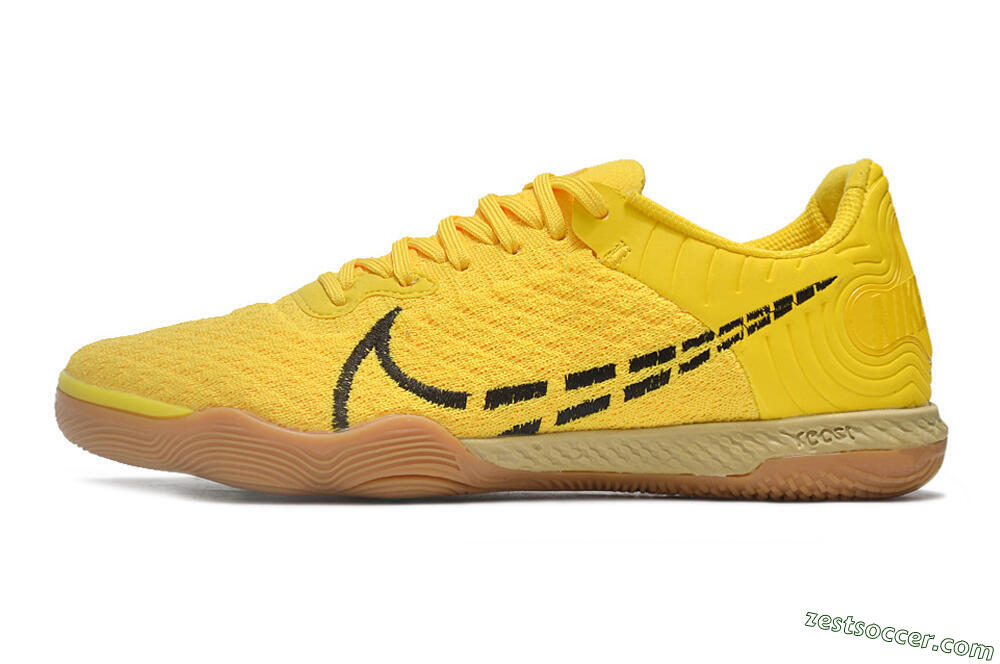 Nike React Gato IC Low-Tops Soccer Shoes - Yellow/Black/Brown 2