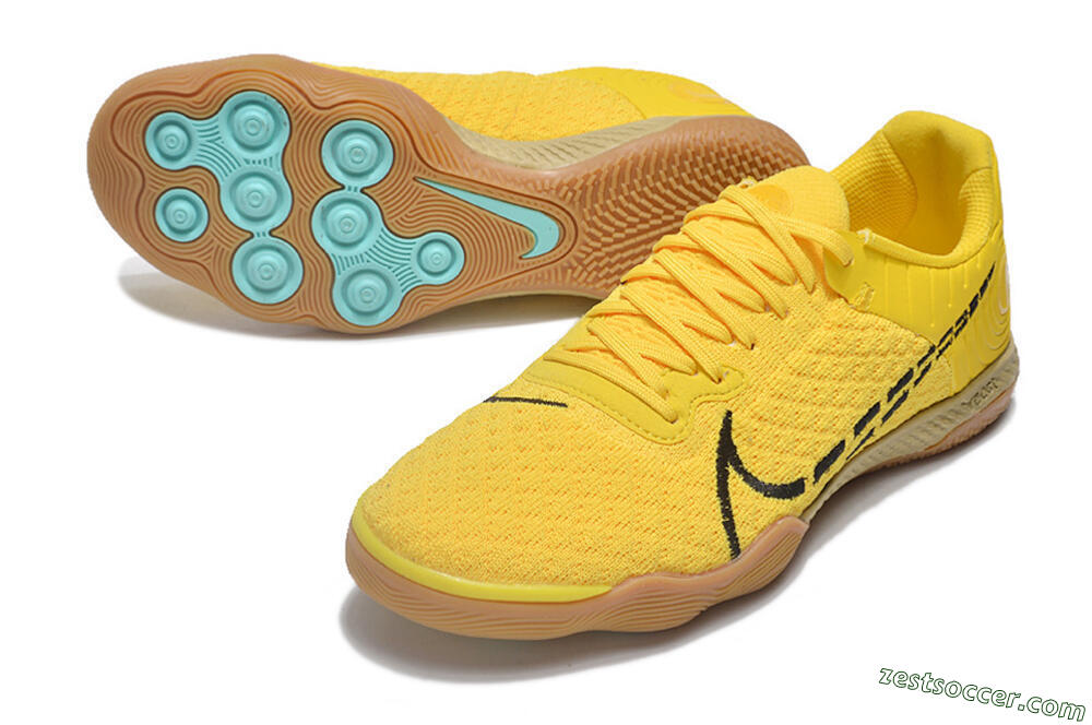 Nike React Gato IC Low-Tops Soccer Shoes - Yellow/Black/Brown 3
