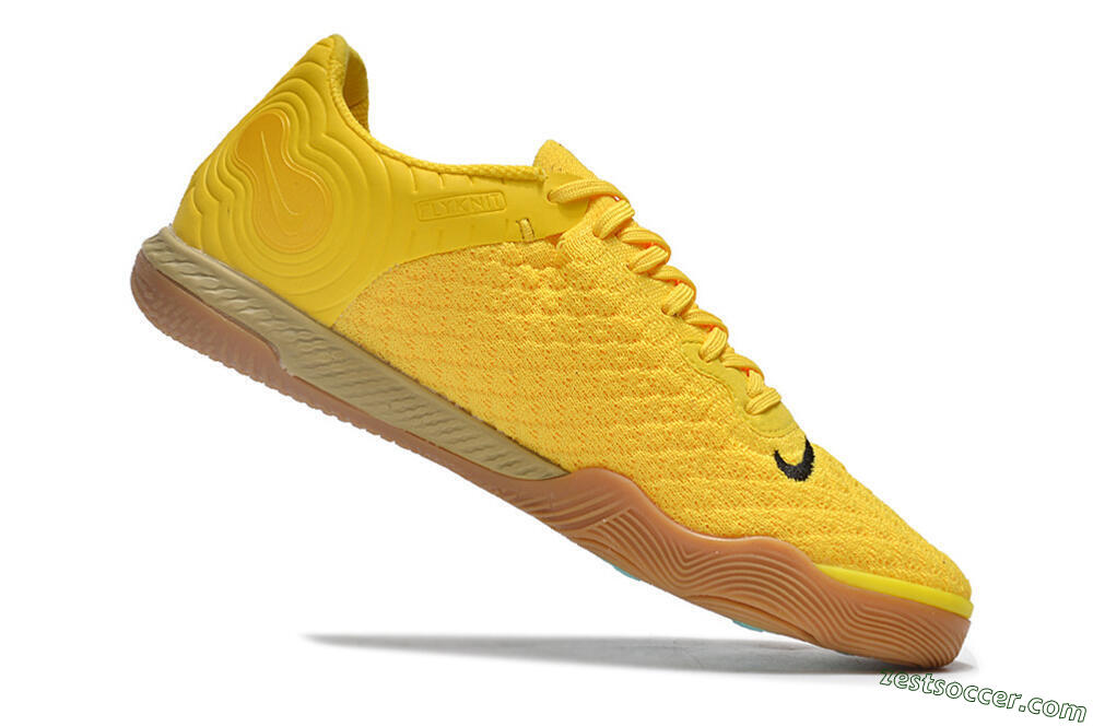 Nike React Gato IC Low-Tops Soccer Shoes - Yellow/Black/Brown 4
