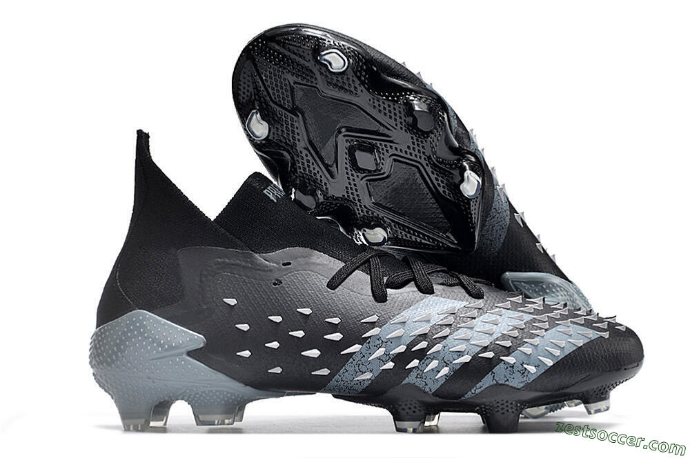 Adidas Predator Freak.1 FG Low-Tops Soccer Cleats - Black/White/Grey 0