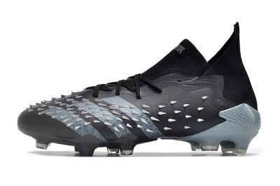 Adidas Predator Freak.1 FG Low-Tops Soccer Cleats - Black/White/Grey
