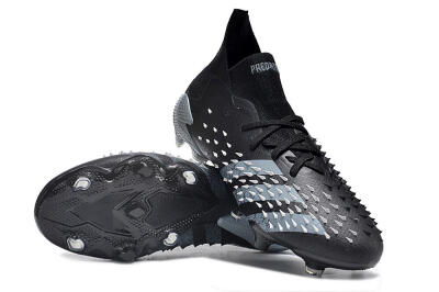 Adidas Predator Freak.1 FG Low-Tops Soccer Cleats - Black/White/Grey