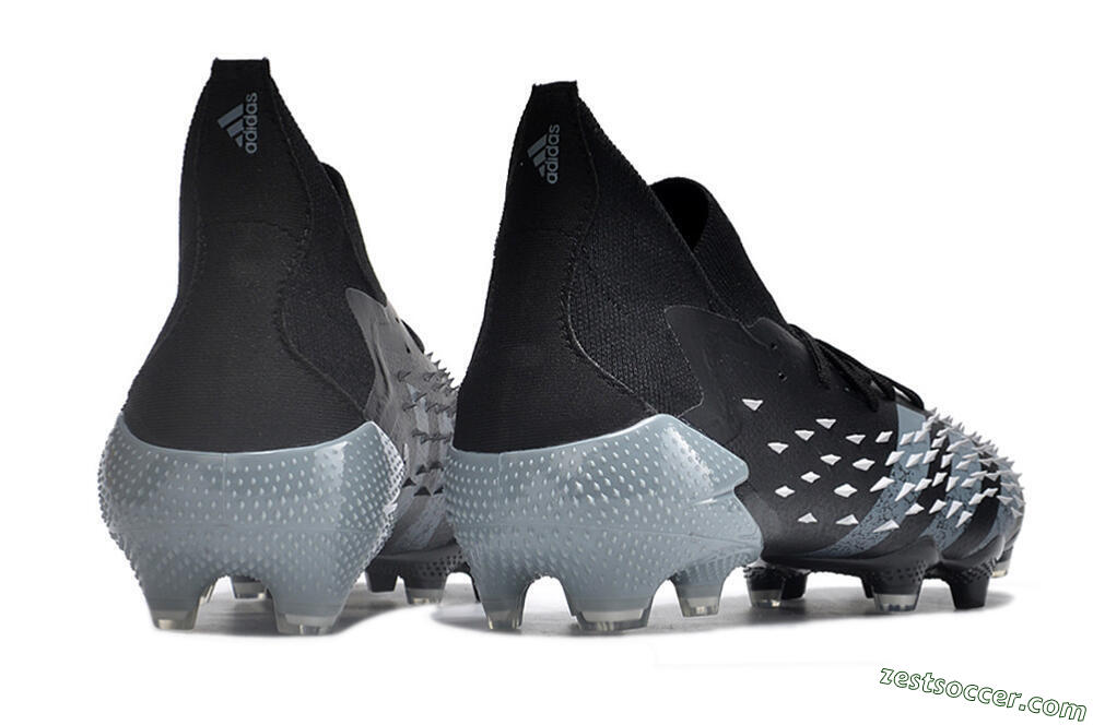 Adidas Predator Freak.1 FG Low-Tops Soccer Cleats - Black/White/Grey 6