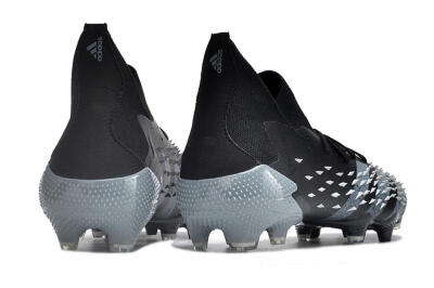 Adidas Predator Freak.1 FG Low-Tops Soccer Cleats - Black/White/Grey