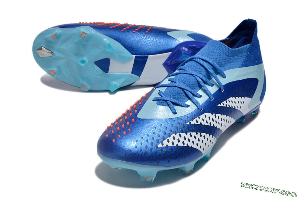 Adidas Predator Accuracy.1 FG High-Tops Soccer Cleats - Blue/Jade/White 3