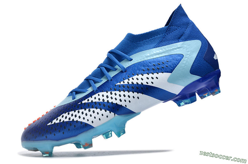 Adidas Predator Accuracy.1 FG High-Tops Soccer Cleats - Blue/Jade/White 5