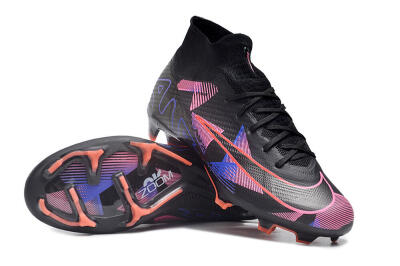Nike Air Zoom Mercurial Superfly 9 Elite FG High-Tops Soccer Cleats - Black/Purple/Pink