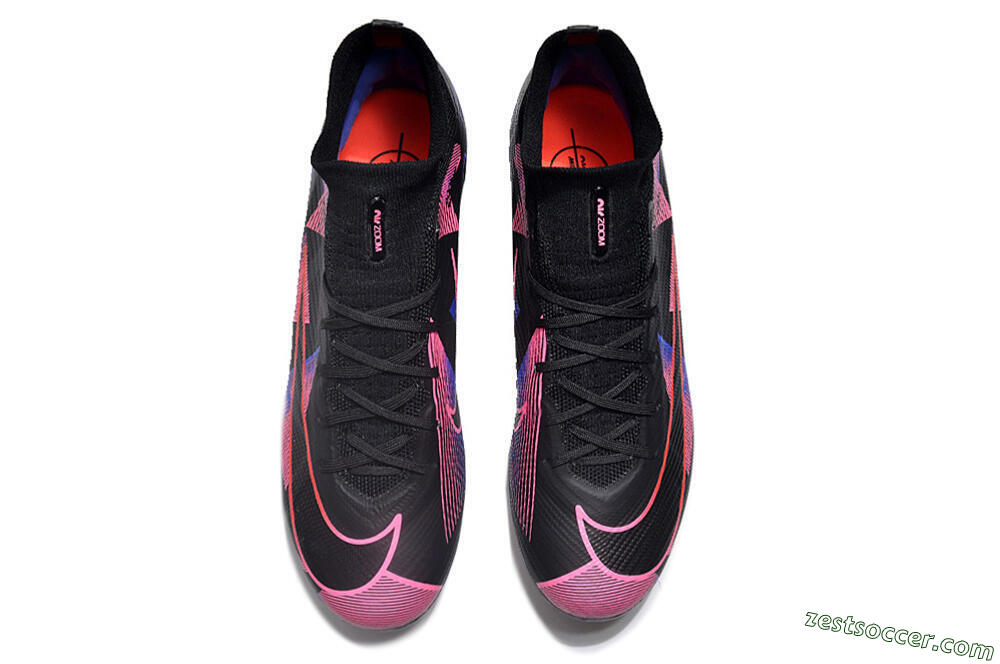 Nike Air Zoom Mercurial Superfly 9 Elite FG High-Tops Soccer Cleats - Black/Purple/Pink 4