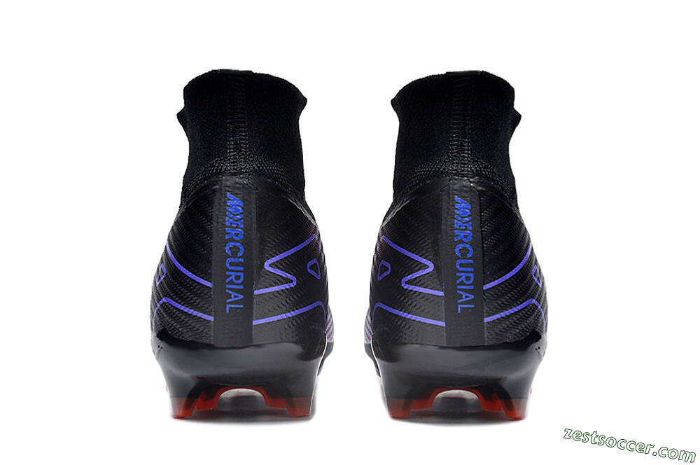 Nike Air Zoom Mercurial Superfly 9 Elite FG High-Tops Soccer Cleats - Black/Purple/Pink 5