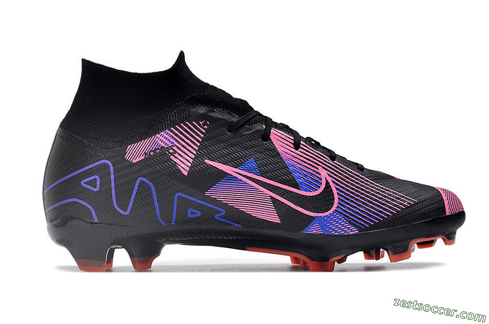 Nike Air Zoom Mercurial Superfly 9 Elite FG High-Tops Soccer Cleats - Black/Purple/Pink 7