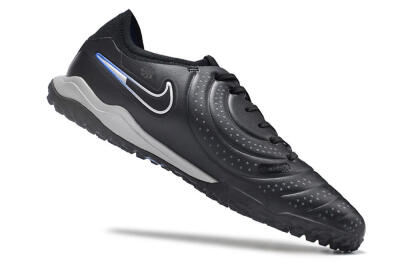 NikeTiempo Legend 10 TF Low-Tops Soccer Shoes - Black/Blue/White