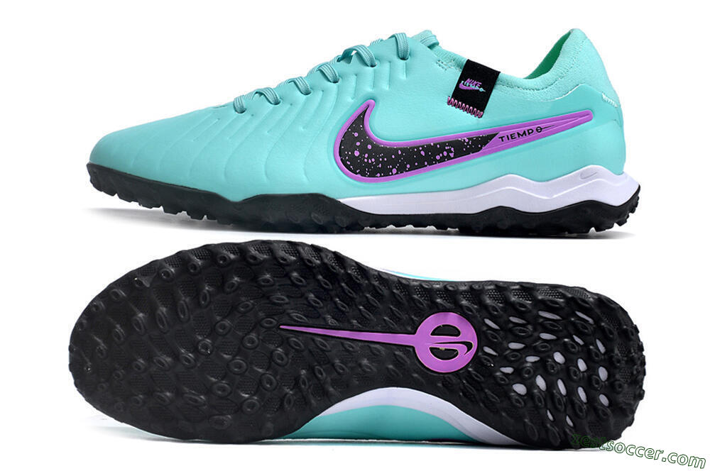 Nike Tiempo Legend 10 TF Low-Tops Soccer Shoes - Blue/Black/Purple 1