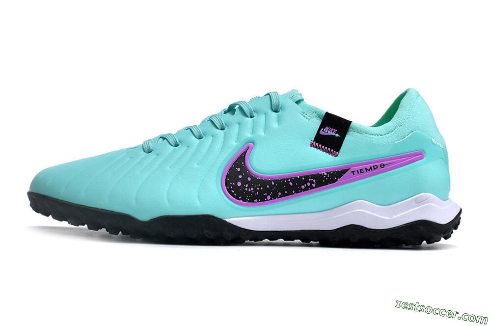 Nike Tiempo Legend 10 TF Low-Tops Soccer Shoes - Blue/Black/Purple 2