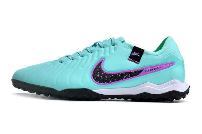 Nike Tiempo Legend 10 TF Low-Tops Soccer Shoes - Blue/Black/Purple