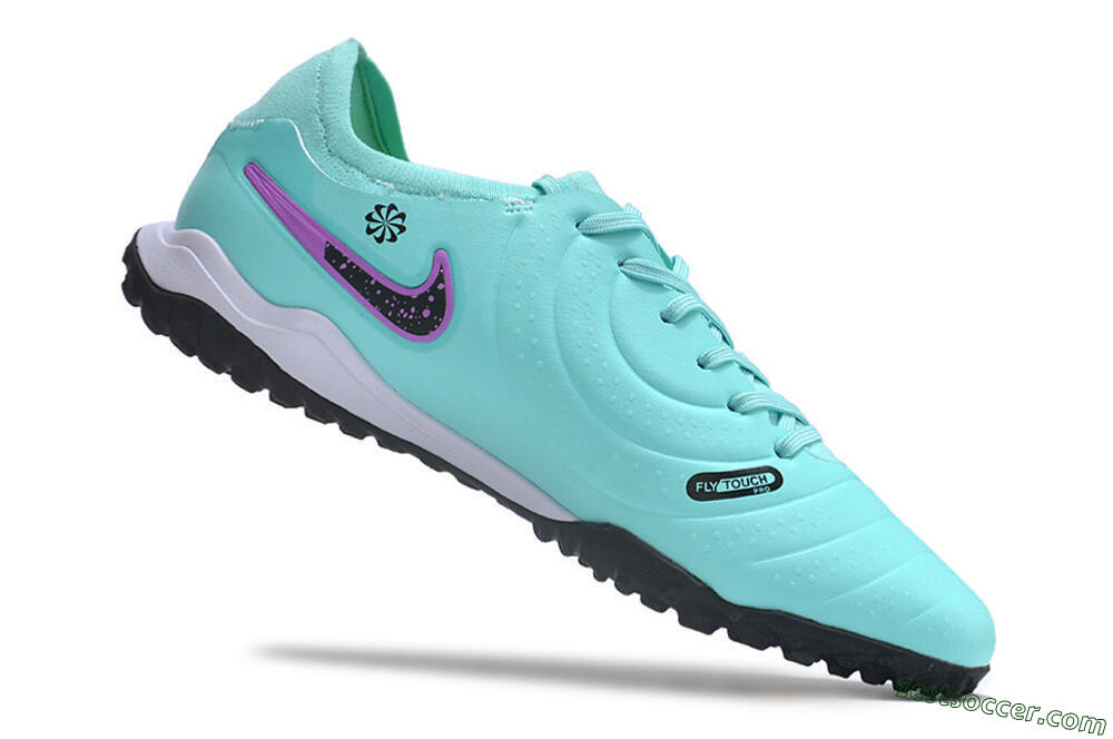 Nike Tiempo Legend 10 TF Low-Tops Soccer Shoes - Blue/Black/Purple 4