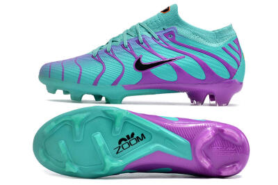 Nike Air Zoom Mercurial Vapor 15 Elite FG Low-Tops Soccer Cleats - Jade/Purple/Black
