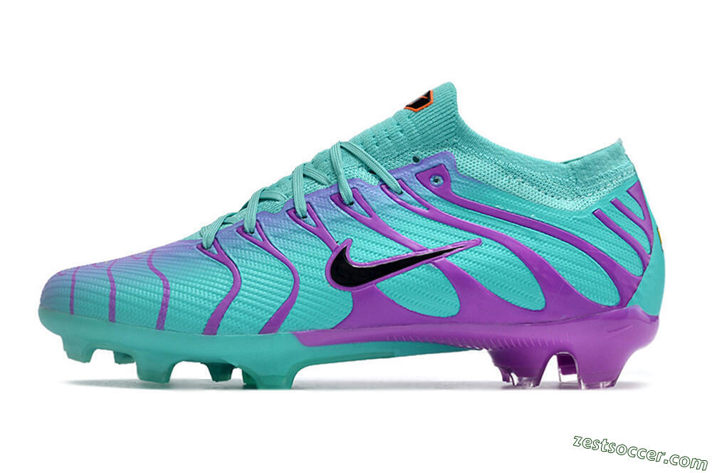 Nike Air Zoom Mercurial Vapor 15 Elite FG Low-Tops Soccer Cleats - Jade/Purple/Black 2