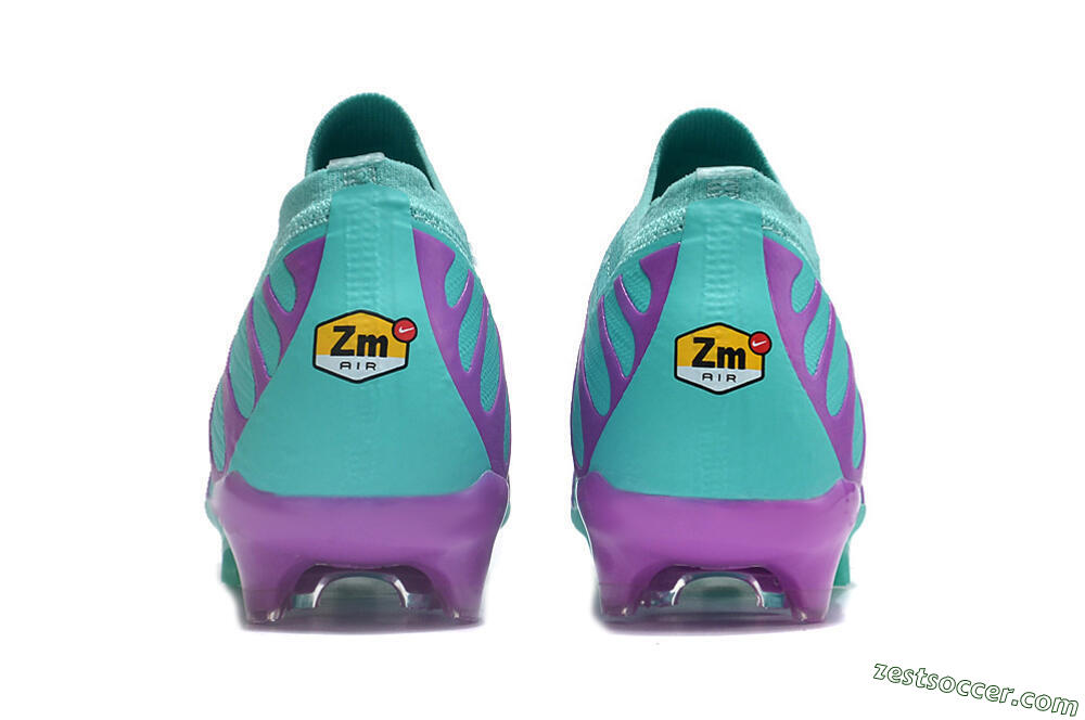 Nike Air Zoom Mercurial Vapor 15 Elite FG Low-Tops Soccer Cleats - Jade/Purple/Black 5