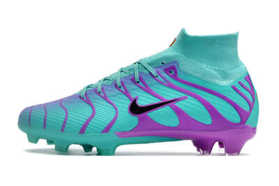 Nike Air Zoom Mercurial Superfly 9 Elite FG High-Tops Soccer Cleats - Jade/Purple/Black