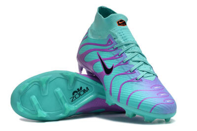 Nike Air Zoom Mercurial Superfly 9 Elite FG High-Tops Soccer Cleats - Jade/Purple/Black