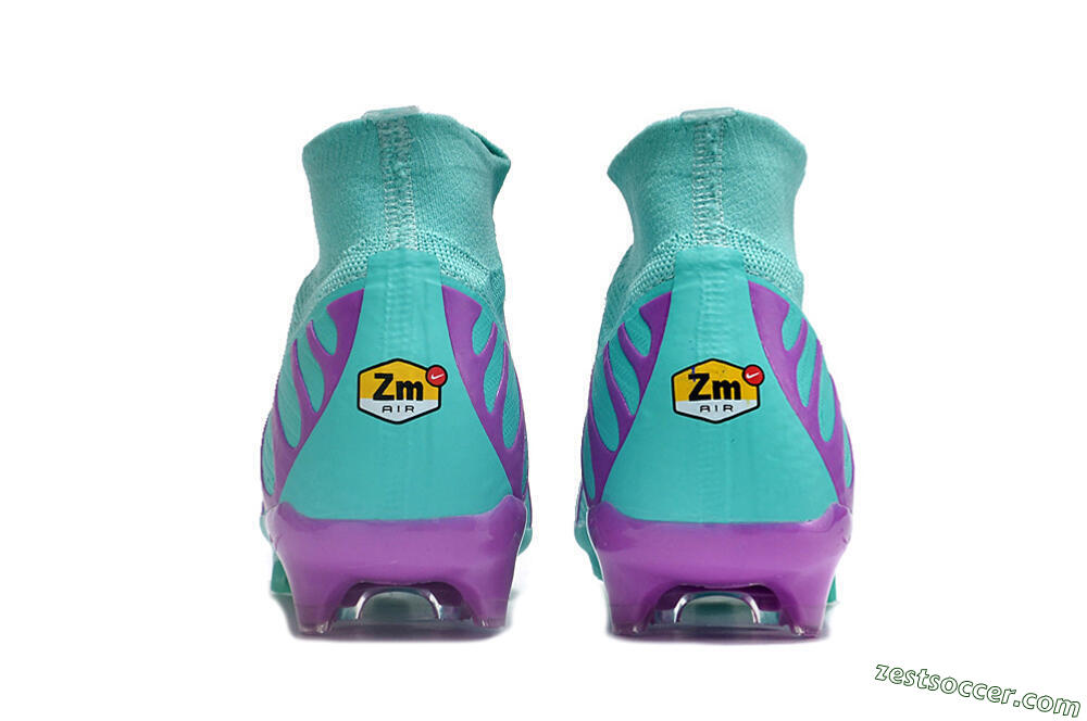 Nike Air Zoom Mercurial Superfly 9 Elite FG High-Tops Soccer Cleats - Jade/Purple/Black 5