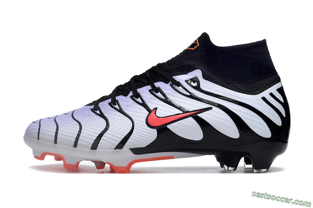 Nike Air Zoom Mercurial Superfly 9 Elite FG High-Tops Soccer Cleats - White/Black/Red 2