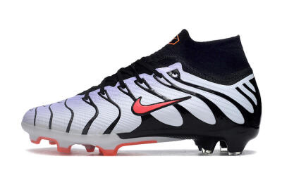 Nike Air Zoom Mercurial Superfly 9 Elite FG High-Tops Soccer Cleats - White/Black/Red