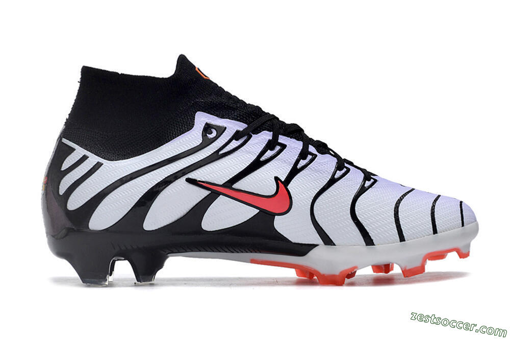 Nike Air Zoom Mercurial Superfly 9 Elite FG High-Tops Soccer Cleats - White/Black/Red 7